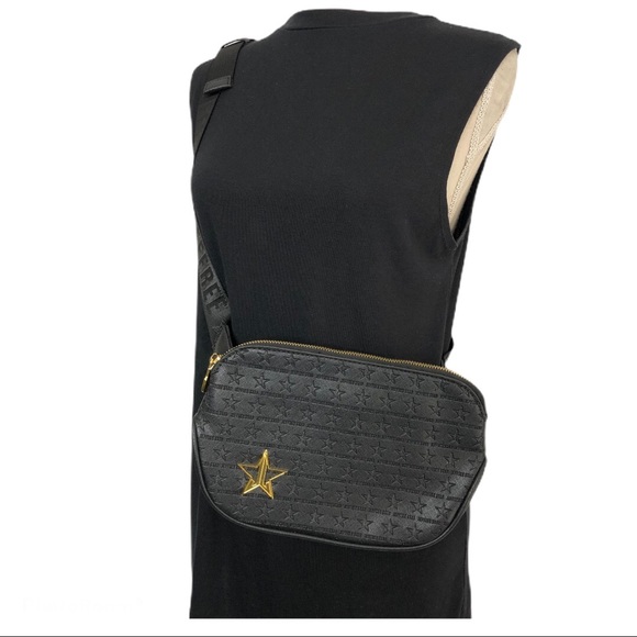 Jeffree Star Crossbody or Waist Black and Gold Bag - Picture 2 of 12
